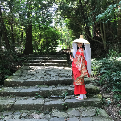 Wore the traditional costume and walked the Kumanokodo trail